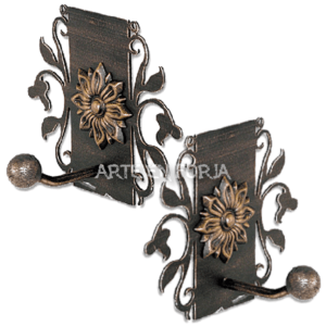 PERCHA de PARED en FORJA mod. ROSETA 1