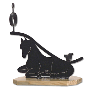 Jamonero de hierro y madera mod. YEGUA - Arte en Forja