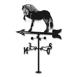 Veleta hierro caballo bailando artesanal para tejados y jardines.