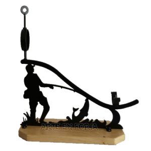 JAMONERO de FORJA Y MADERA mod. PESCADOR