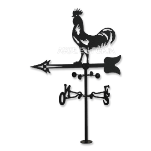 Veleta de hierro modelo Gallo cantando artesanal de Arte en Forja.