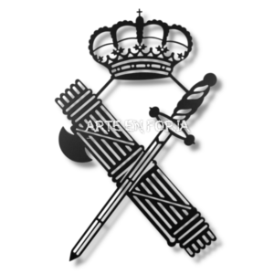 FIGURA de PARED en FORJA mod. ESCUDO GUARDIA CIVIL artesanal en hierro – ARTE EN FORJA