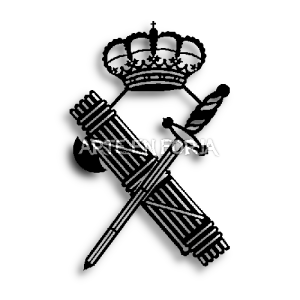 FIGURA de PARED en FORJA mod. ESCUDO GUARDIA CIVIL artesanal en hierro – ARTE EN FORJA