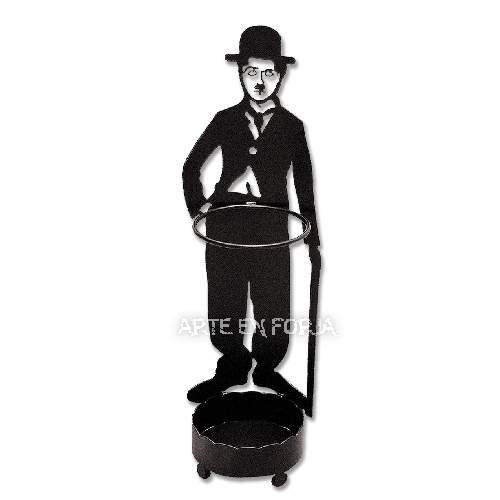 Paragüero de hierro modelo CHARLES CHAPLIN - Arte en Forja