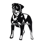 FIGURA de PARED en FORJA mod. ROTTWEILER INGLÉS